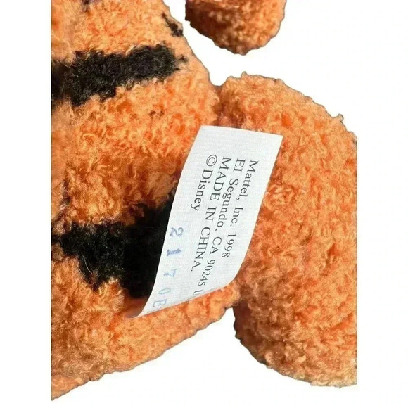 DISNEY TIGGER & PIGLET PLUSH PUSH BELLY SINGS TIGGER THEME 10” RARE - Picture 6 of 15